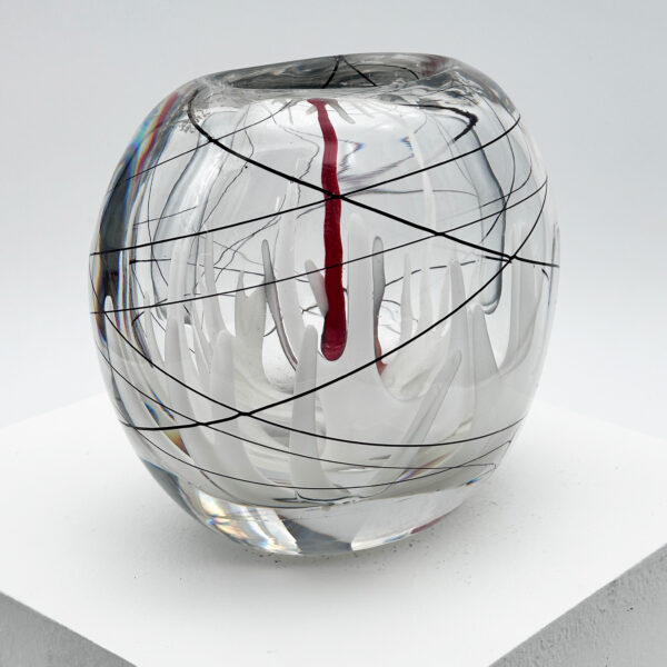 Vase « Aquarium » en verre à inclusions, Vicke Lindstrand (1904-1983) pour Kosta, vers 1950, vue 2