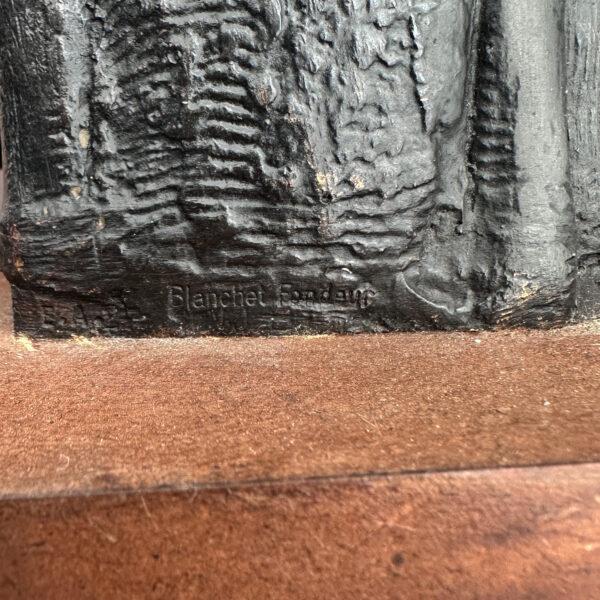 Sculpture « Le Mystère » en bronze à patine noire, Leonardo Delfino (1928-2022), 1986, vue 5