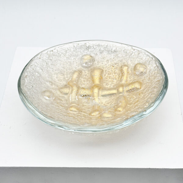 Coupe « Rilievi Aurati » en verre à paillons dorés, Ercole Barovier (1889-1974), vers 1940, vue 3