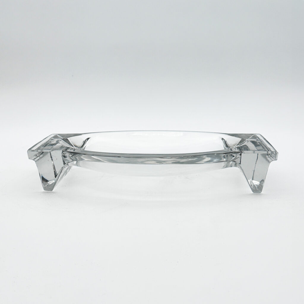 Coupe sur deux pieds en cristal taillé, Jean Sala (1895-1976) pour Saint-Louis, vers 1938