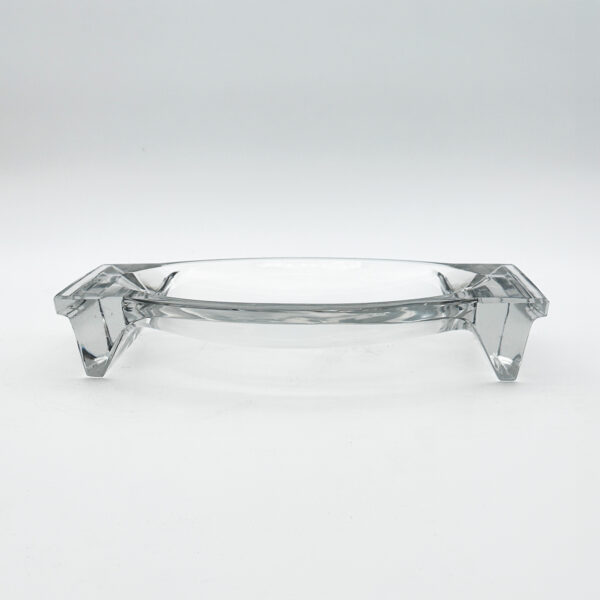 Coupe Saint-Louis cristal soufflé et taillé sur deux pieds ca. 1933–1935 signature gravée