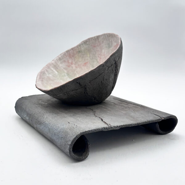 Coupe et son dormant en raku, Gisèle Buthod-Garçon (née en 1954), vue 3