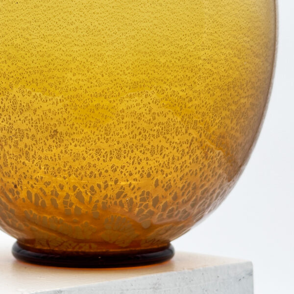 Vase « Serica » en verre soufflé jaune, A.D. Copier (1901-1991) pour Leerdam, vers 1935, vue 3
