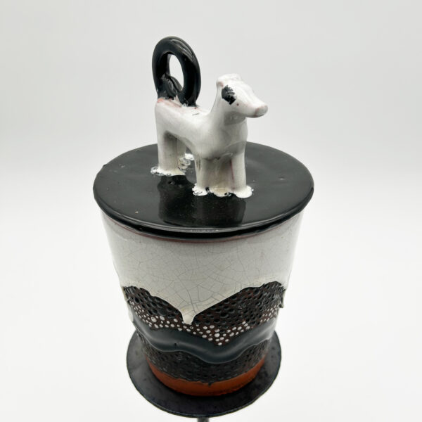 Covered ceramic box with a dog, Primavera and CAB Bordeaux, circa 1928, view 4