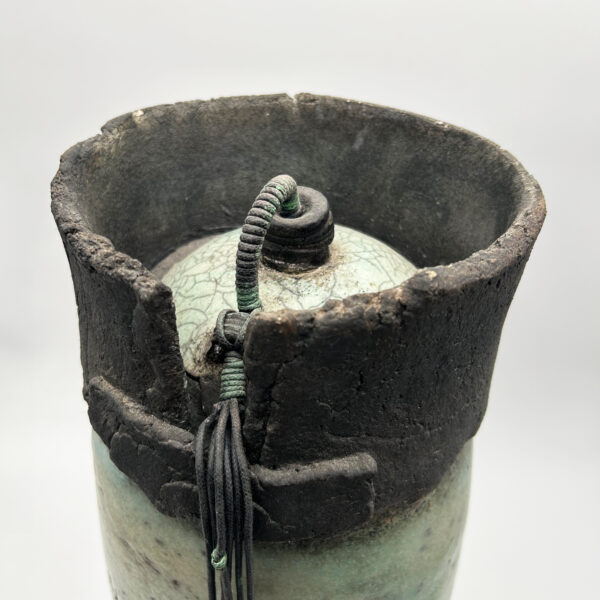 Architectural raku ceramic vase, Christine Fabre (b. 1951), view 6