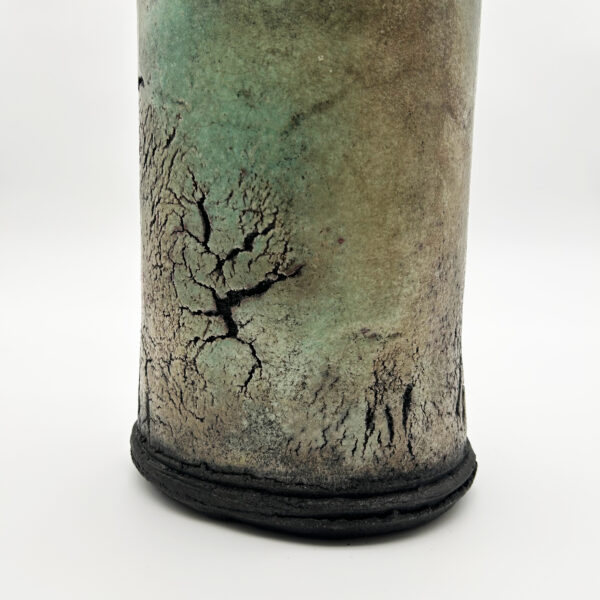 Architectural raku ceramic vase, Christine Fabre (b. 1951), view 5