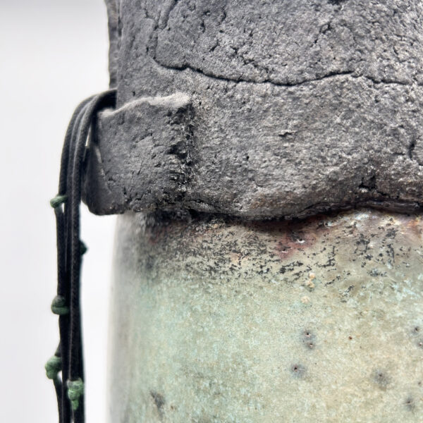 Architectural raku ceramic vase, Christine Fabre (b. 1951), view 4