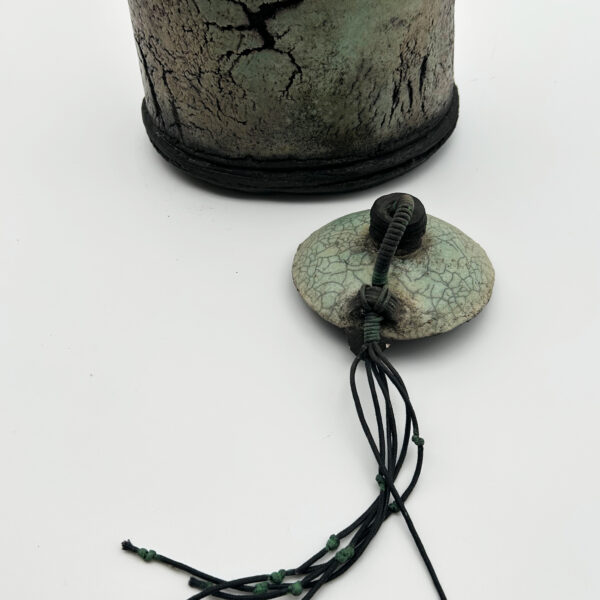 Architectural raku ceramic vase, Christine Fabre (b. 1951), view 3