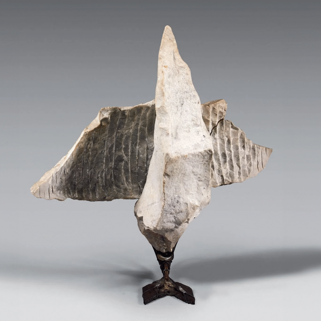 Sculpture no. 233 in Carrara marble and steel, François Weil (b. 1964), 1991
