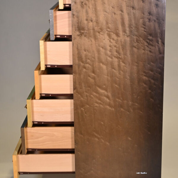 Semainier en loupe d’orme, Alik Cavaliere (1926-1998) pour Zanotta, années 1990, vue 4