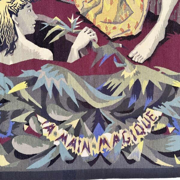 Tapisserie d’Aubusson « La Main magique », Lucien Coutaud (1904-1977), 1944, vue 3