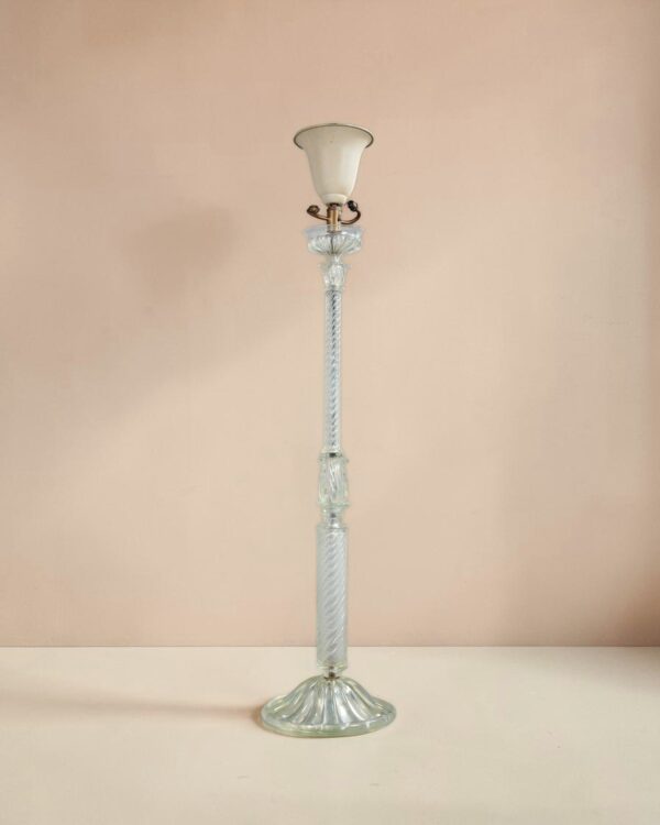 Lampadaire en verre de Murano irisé, années 1940