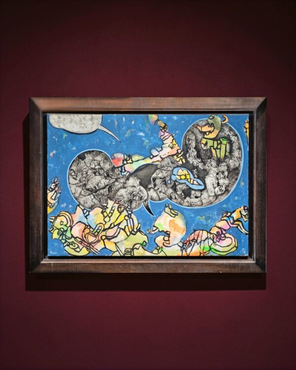 Composition surréaliste, huile sur toile, vers 1970