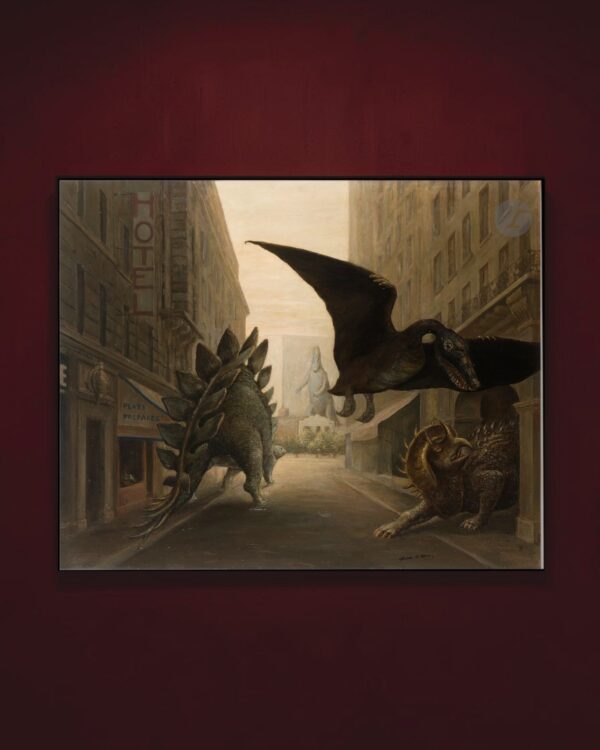 « La Rue Delambre », huile sur toile, 1971