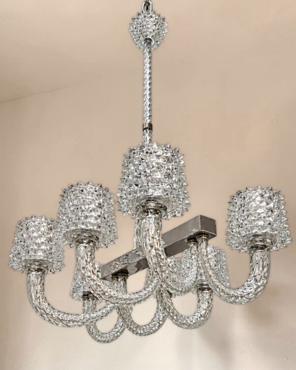 Lustre en verre de Murano « Rostrato », Barovier & Toso, vue 3