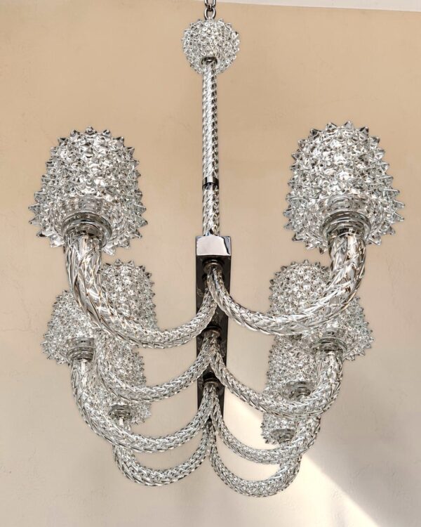 Lustre en verre de Murano « Rostrato », Barovier & Toso, vue 4