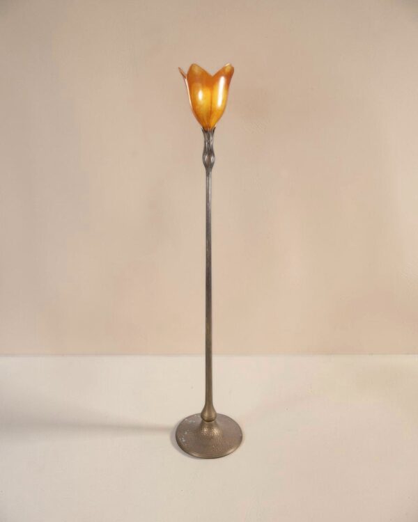 Lampadaire « Magnolias » en verre soufflé et bronze, vers 1990