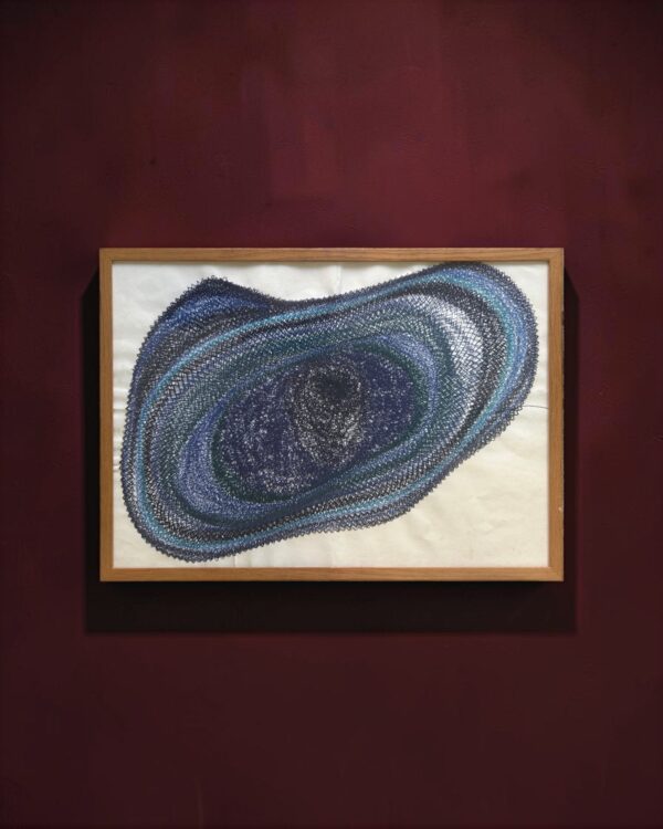 Sans titre, fil de coton sur papier, 2011