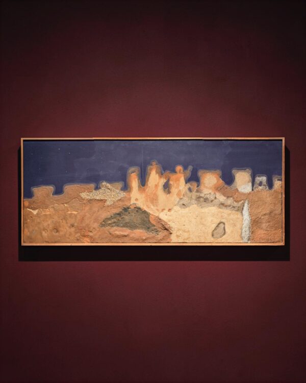 « Présence », huile et sable sur panneau, 1965