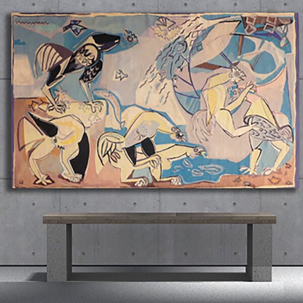 Tapisserie d’Aubusson « Le Combat de coqs », Pierre Tal-Coat (1905-1985), vue 2