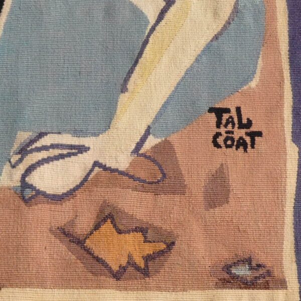 Tapisserie d’Aubusson « Le Combat de coqs », Pierre Tal-Coat (1905-1985), vue 6