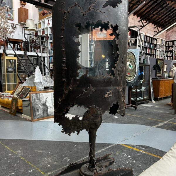 Sculptural aquarium in cut steel, Jean-François Buisson, circa 2000, view 2