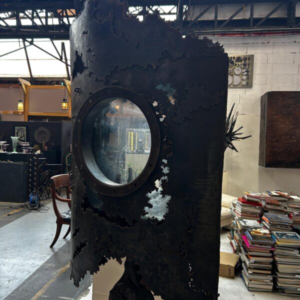 Sculptural aquarium in cut steel, Jean-François Buisson, circa 2000, view 3