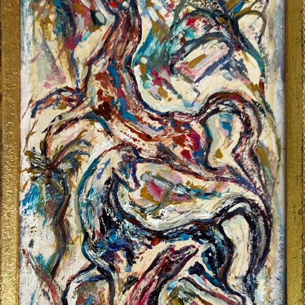 « Caballos », huile sur panneau, Javier Ciria (1904-1991), 1954, vue 2