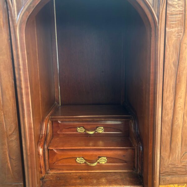 Cabinet sculpté en noyer, Henry Parayre (1879-1970), 1903, vue 12