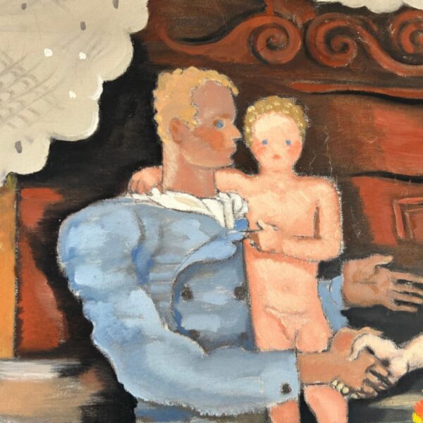 « La Femme, l&rsquo;Enfant et la Famille », technique mixte sur toile, Georges Lepape (1887-1971), vers 1937, vue 3