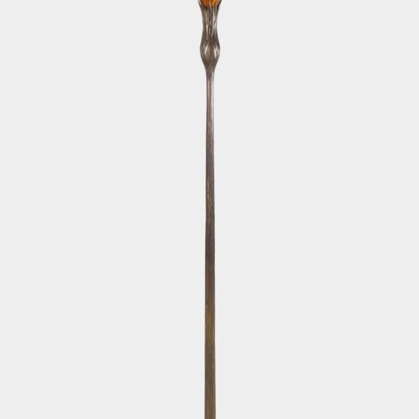 Lampadaire « Magnolias » en verre soufflé et bronze, Daum, vers 1990, vue 2