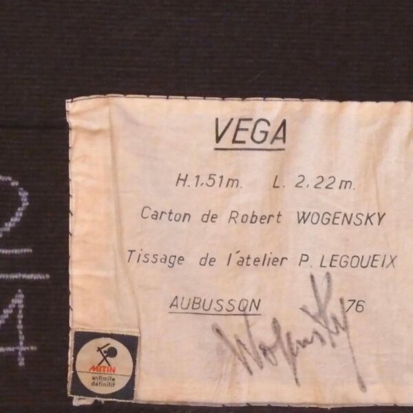 Tapisserie d’Aubusson « Vega », Robert Wogensky (1919-2019), atelier Legoueix, 1967, vue 5